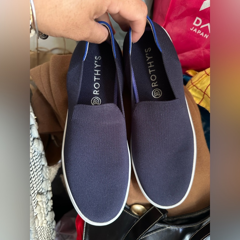 Rothy's Deep Blue Slip-On Sneakers